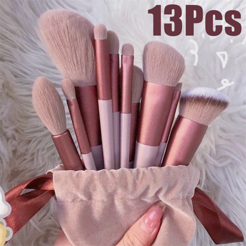 13Pcs Makeup Brush Set | Professional Foundation, Concealer, Eyeshadow & Blush Brushes