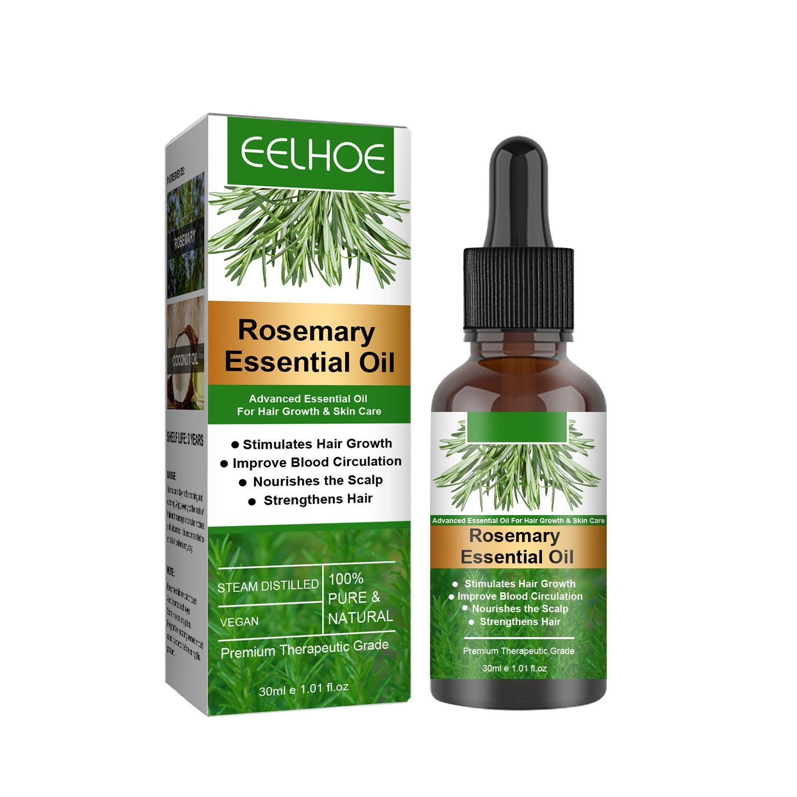 Rosemary Hair Growth Essential Oil – Anti Hair Loss, Scalp Nourishing & Root Strengthening Serum